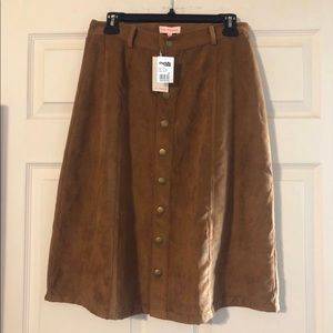 Charlotte Russe Faux Suede Midi Skirt